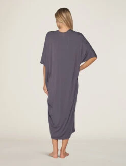 Luxe Milk Jersey® Caftan -MOON HOME Shop 179PHR graphite back1