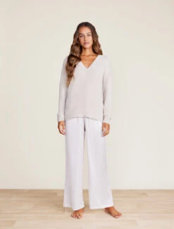 CozyChic Lite® V-Neck Seamed Pullover 12 CozyChic Lite® V-Neck Seamed Pullover -MOON HOME Shop 20211026 SS22 BDWCL20971 BDWES21032 00552