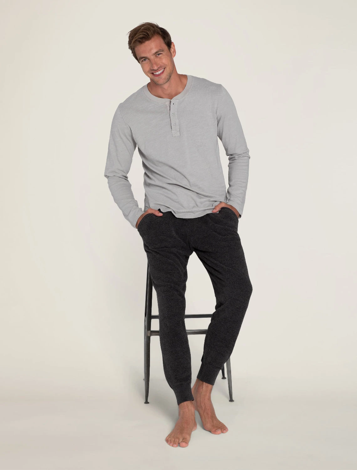 Malibu Collection® Men’s Long Sleeve Henley With Woven Detail 6 Malibu Collection® Men’s Long Sleeve Henley With Woven Detail - Image 4