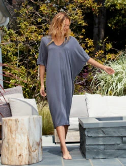 Luxe Milk Jersey® Caftan -MOON HOME Shop B179HR GRAPHITE 2