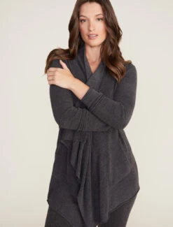 CozyChic Ultra Lite® Hi/lo Cardi -MOON HOME Shop B924 CARBON 3064