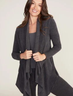 CozyChic Ultra Lite® Hi/lo Cardi -MOON HOME Shop B924 CARBON 3069