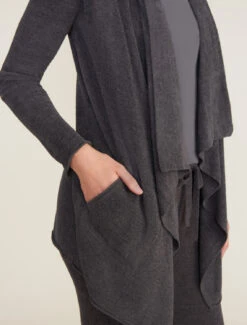 CozyChic Ultra Lite® Hi/lo Cardi -MOON HOME Shop B924 CARBON 3073