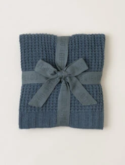 Waffle Baby Blanket -MOON HOME Shop BDBNV1166 SmokeyBlue 1 W