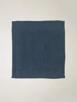 Waffle Baby Blanket -MOON HOME Shop BDBNV1166 SmokeyBlue 2 W