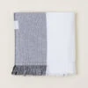 Color Block Turkish Organic Cotton Beach Blanket 1 Color Block Turkish Organic Cotton Beach Blanket -MOON HOME Shop BDHBC21326 Carbon White W 1