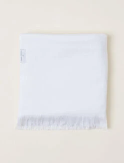 Color Block Turkish Organic Cotton Beach Blanket -MOON HOME Shop BDHBC21326 Stone White W 1