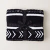 CozyChic® Stripes And Arrows Blanket 2 CozyChic® Stripes And Arrows Blanket -MOON HOME Shop BDHCC21533 Pearl Black W 1