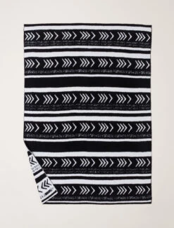 CozyChic® Stripes And Arrows Blanket 9 CozyChic® Stripes And Arrows Blanket -MOON HOME Shop BDHCC21533 Pearl Black W 3