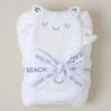 Toddler Hooded Towel And Washcloth Set -MOON HOME Shop BDKBC21652 SeaSalt W 1