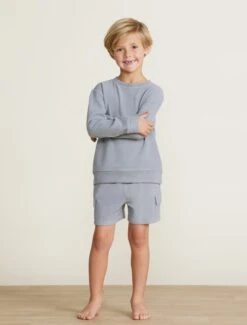 Malibu Collection® Toddler Brushed Fleece Cargo Short -MOON HOME Shop BDKMC22527 BDKMC22528 moonbeam 011