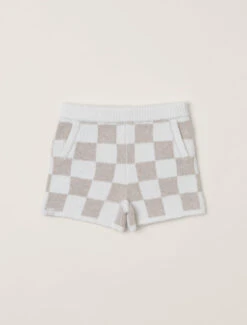 Toddler CozyChic® Cotton Checkered Short 9 Toddler CozyChic® Cotton Checkered Short -MOON HOME Shop BDKNV22511 Oatmeal Cream 1 W