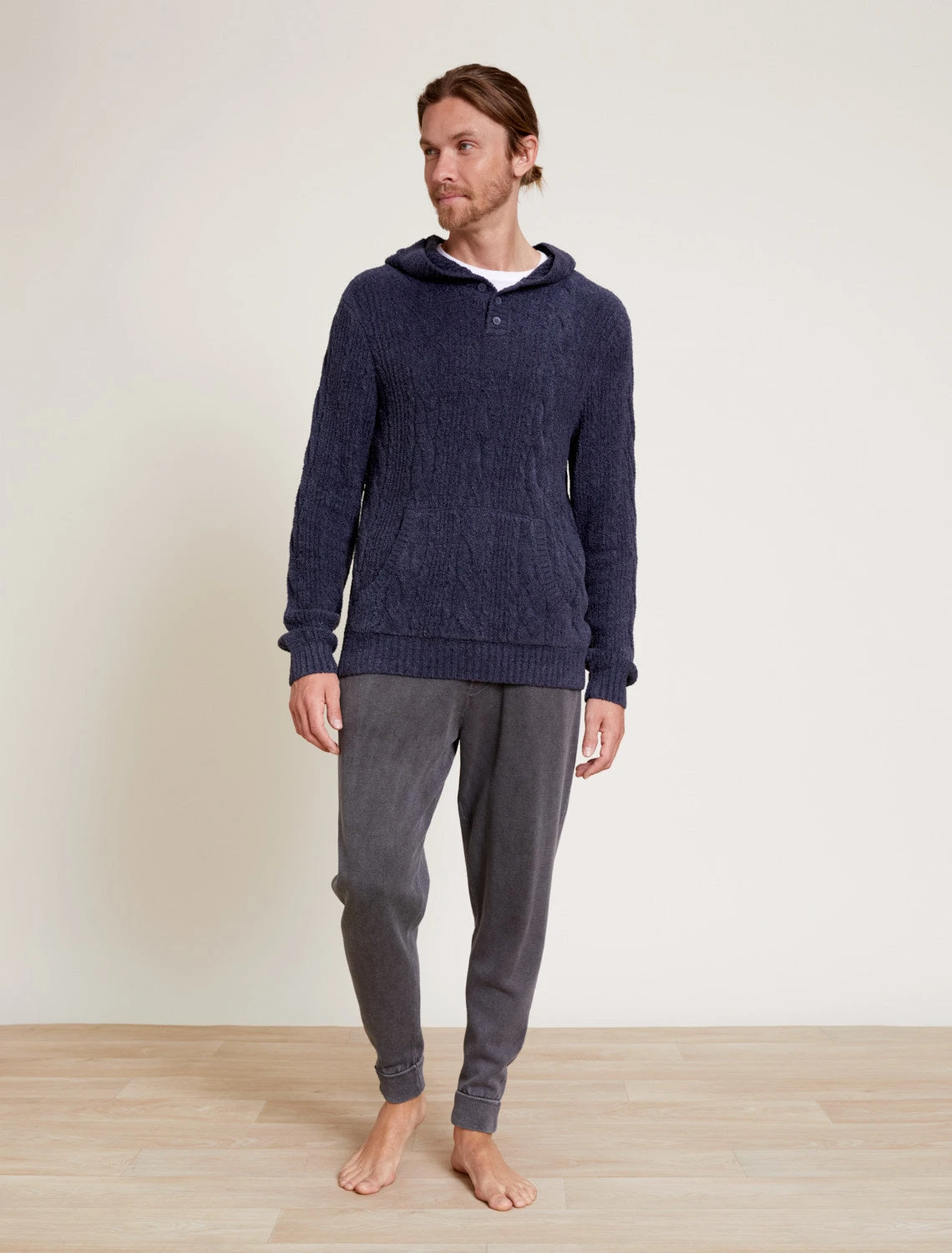 CozyChic Lite® Men’s Cable Hooded Henley 3 CozyChic Lite® Men’s Cable Hooded Henley