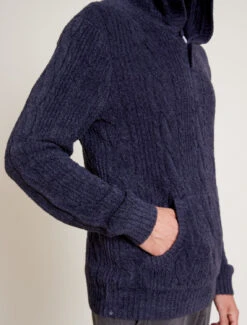CozyChic Lite® Men’s Cable Hooded Henley 13 CozyChic Lite® Men’s Cable Hooded Henley -MOON HOME Shop BDMCL21389 Indigo 2215