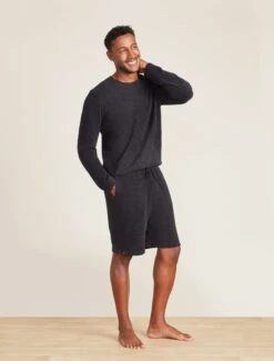 CozyChic Ultra Lite® Men’s Lounge Shorts -MOON HOME Shop BDMCU21081 CCULMensLoungeShorts Black 0666
