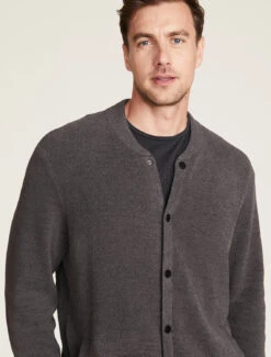 CozyChic Ultra Lite® Men's Bomber Jacket  -MOON HOME Shop BDMCU21374 Carbon 1035copy