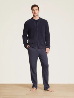 CozyChic Ultra Lite® Men's Bomber Jacket  -MOON HOME Shop BDMCU21374 Indigo 0443copy