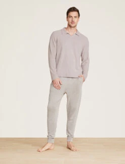 CozyChic Ultra Lite® Men's Ribbed Collar Pullover -MOON HOME Shop BDMCU21941 Beach Rock 0104copy