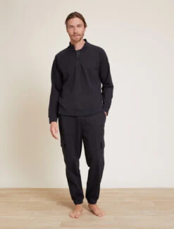 Malibu Collection® Men’s Pima Cotton Fleece Half Zip Pullover