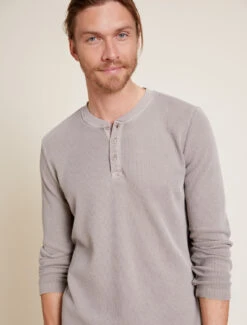 Malibu Collection® Men’s Pigment Waffle Long Sleeve Henley Tee 11 Malibu Collection® Men’s Pigment Waffle Long Sleeve Henley Tee -MOON HOME Shop BDMMC21363 Nickle 2413