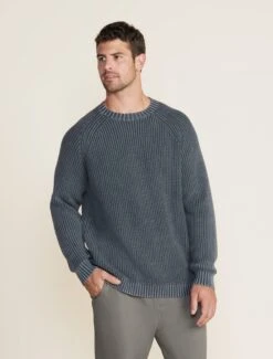 Men's Sunbleached Ribbed Pullover 11 Men's Sunbleached Ribbed Pullover -MOON HOME Shop BDMMC21644 olive BDMES22397 coal 024