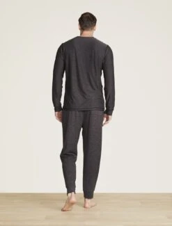 Malibu Collection® Men's Butterchic Knit® Light Long Sleeve Tee -MOON HOME Shop BDMMC21992 He Carbon 1599copycopy