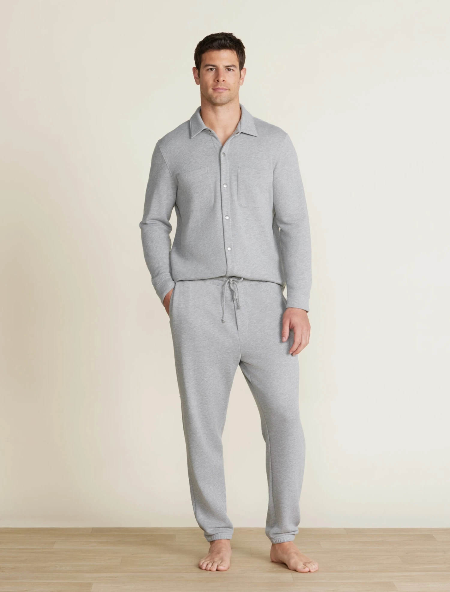 Malibu Collection® Men's French Terry Jogger With Woven Placket 3 Malibu Collection® Men's French Terry Jogger With Woven Placket