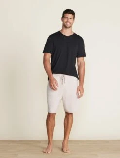 CozyChic Lite® Men's Rolled Edge Shorts -MOON HOME Shop BDMMC22556 black BDMCL22333 stone 019