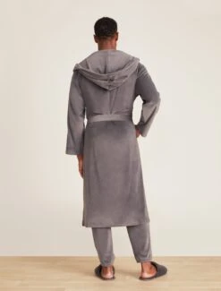 LuxeChic® Hooded Robe -MOON HOME Shop BDULC21924 Carbon 2155
