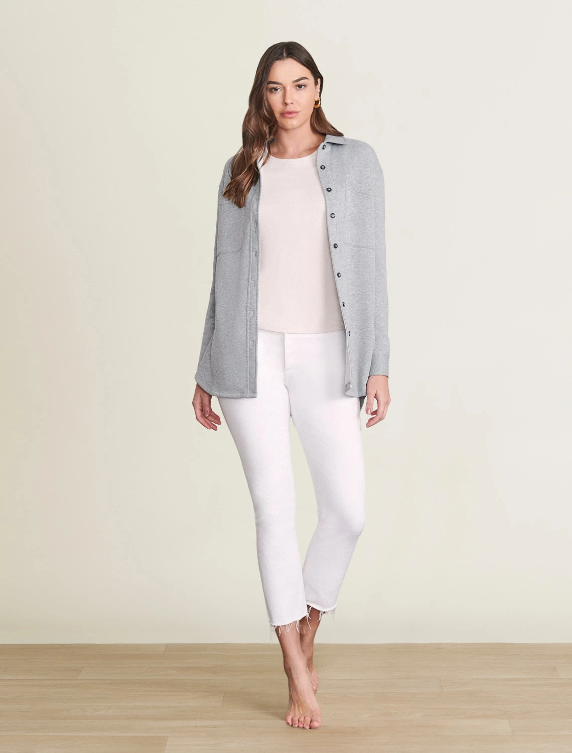 Malibu Collection® Unisex French Terry Shacket 3 Malibu Collection® Unisex French Terry Shacket