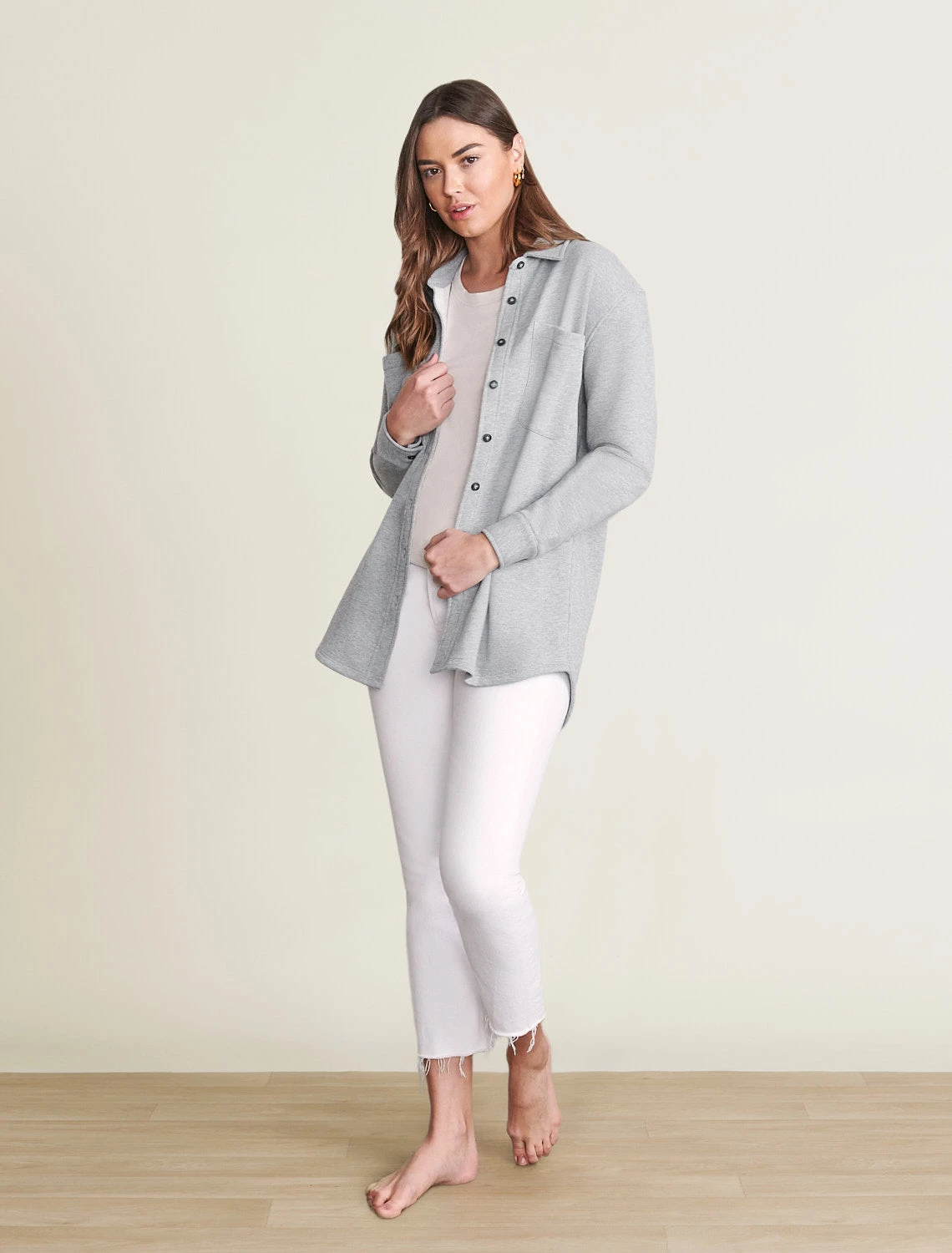 Malibu Collection® Unisex French Terry Shacket 4 Malibu Collection® Unisex French Terry Shacket - Image 2