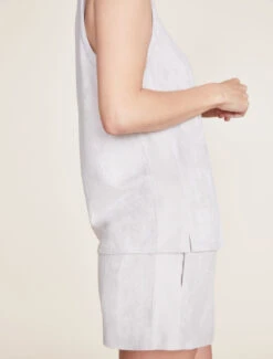 CozyTerry® And LuxeChic® Mix Tank And Short Set 11 CozyTerry® And LuxeChic® Mix Tank And Short Set -MOON HOME Shop BDWBC21673 Fog Gray 2409