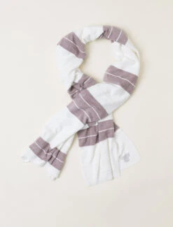 CozyChic Lite® Pinched Stripe Blanket Scarf 11 CozyChic Lite® Pinched Stripe Blanket Scarf -MOON HOME Shop BDWCL22036 Pearl DeepTaupe 4 W