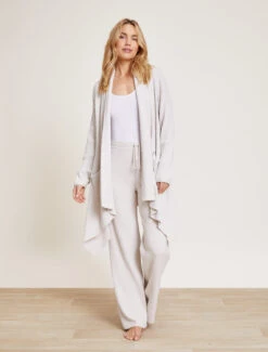 CozyChic Ultra Lite® Draped Shawl Collar Cardi -MOON HOME Shop BDWCU21255 Almond 5151