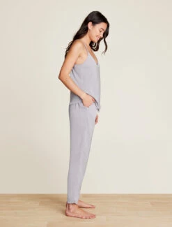 Washed Satin Tank And Pant Set -MOON HOME Shop BDWES21606 DoveGray 1273