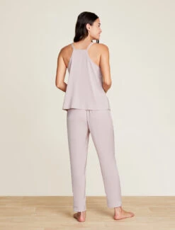 Washed Satin Tank And Pant Set -MOON HOME Shop BDWES21606 Feather 1202