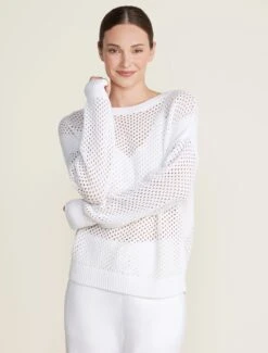 Sunbleached Open Stitch Pullover 11 Sunbleached Open Stitch Pullover -MOON HOME Shop BDWES22395 pearl 2889