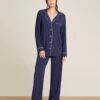 Luxe Milk Jersey® Piped Pajama Set 1 Luxe Milk Jersey® Piped Pajama Set -MOON HOME Shop BDWLM0186 IndigoPearl 1960