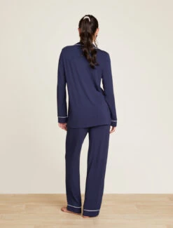 Luxe Milk Jersey® Piped Pajama Set 10 Luxe Milk Jersey® Piped Pajama Set -MOON HOME Shop BDWLM0186 IndigoPearl 1976