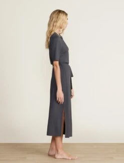 Luxe Milk Jersey® 3/4 Sleeve Wrap Dress -MOON HOME Shop BDWLM22066 carbon 2860 35af8a4d b7e5 4a4b 9686 1d4eb8825220