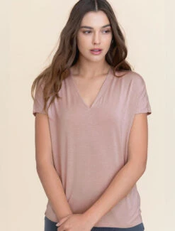 Malibu Collection® Set Of 2 Short Sleeve Tees -MOON HOME Shop BDWMC1937 FadedRose W1