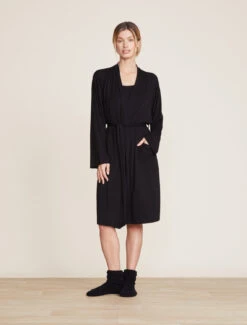 Malibu Collection® Soft Jersey Short Robe 13 Malibu Collection® Soft Jersey Short Robe -MOON HOME Shop BDWMC21961 Black 2351