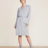 Malibu Collection® Soft Jersey Short Robe 1 Malibu Collection® Soft Jersey Short Robe -MOON HOME Shop BDWMC21961 HE Gray 2207