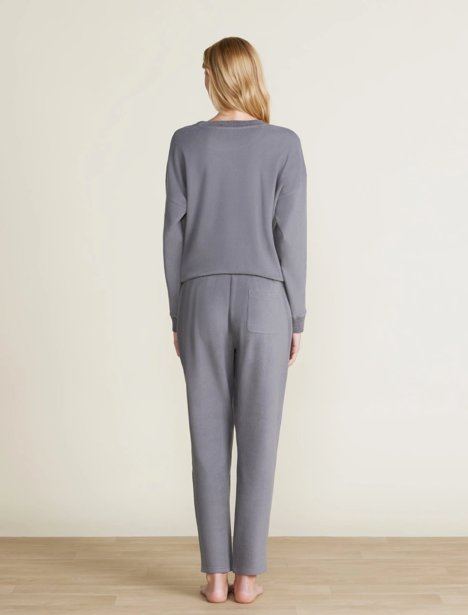 Malibu Collection® Brushed Fleece Sweater Mix Tapered Pant 5 Malibu Collection® Brushed Fleece Sweater Mix Tapered Pant - Image 3
