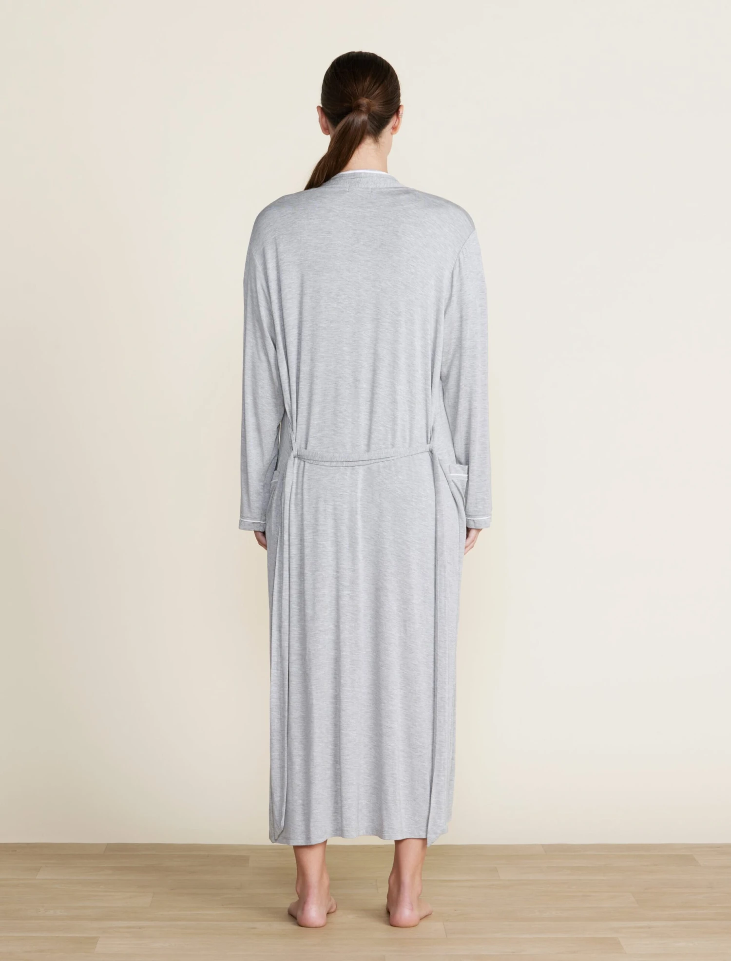 Malibu Collection® Soft Jersey Piped Robe 5 Malibu Collection® Soft Jersey Piped Robe - Image 3