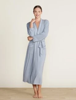 Malibu Collection® Soft Jersey Piped Robe 11 Malibu Collection® Soft Jersey Piped Robe -MOON HOME Shop BDWMC22291 moonbeam 2751