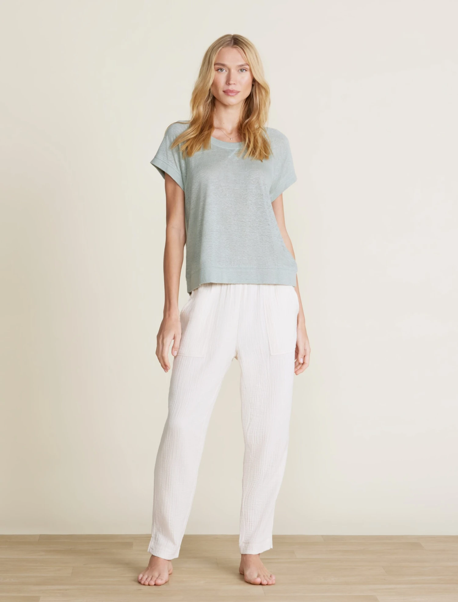 Malibu Collection® Linen Raglan Tee 3 Malibu Collection® Linen Raglan Tee