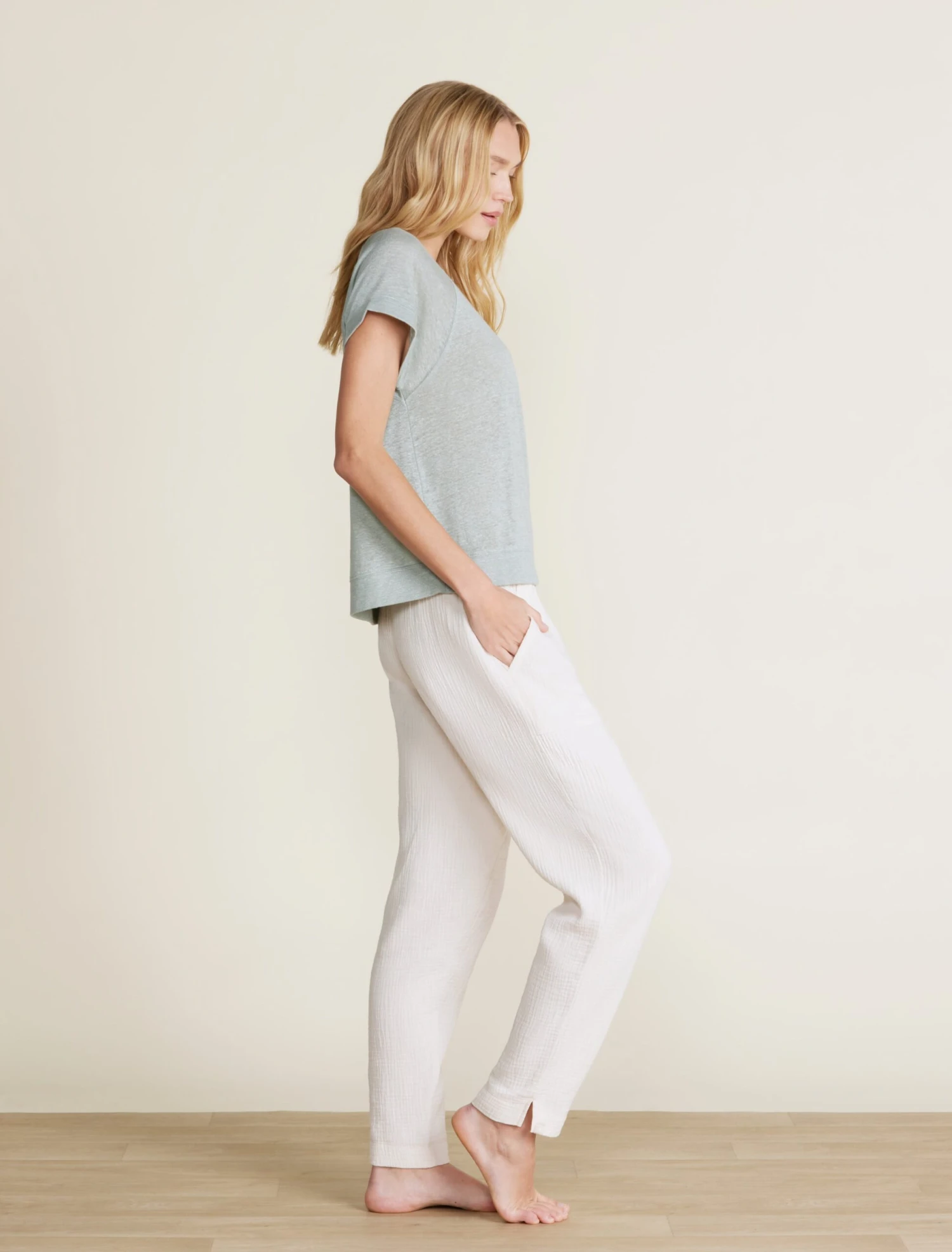 Malibu Collection® Linen Raglan Tee 4 Malibu Collection® Linen Raglan Tee - Image 2