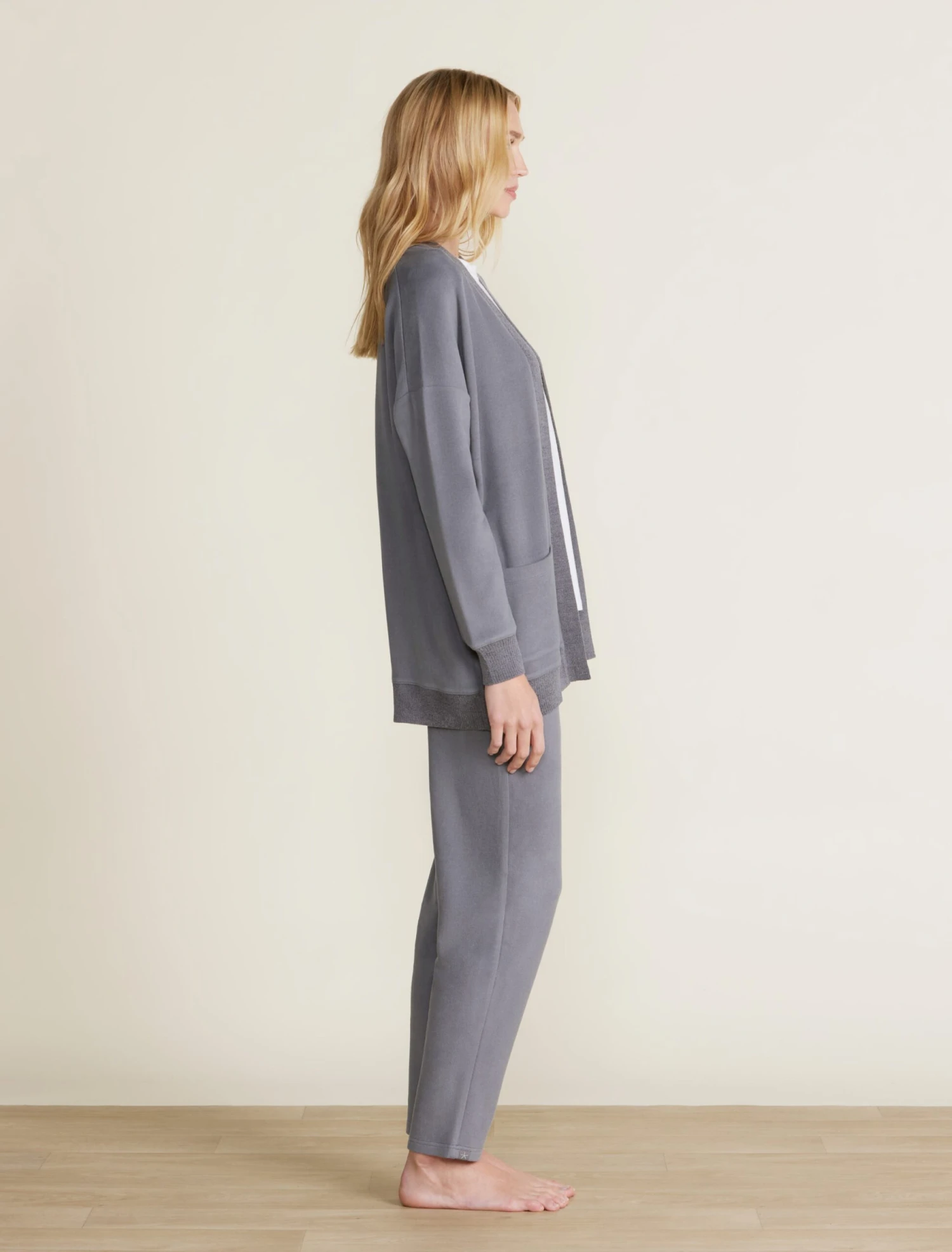 Malibu Collection® Brushed Fleece Sweater Mix Cardigan 4 Malibu Collection® Brushed Fleece Sweater Mix Cardigan - Image 2