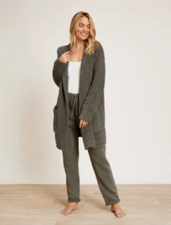CozyChic® Boucle Hooded Long Coatigan